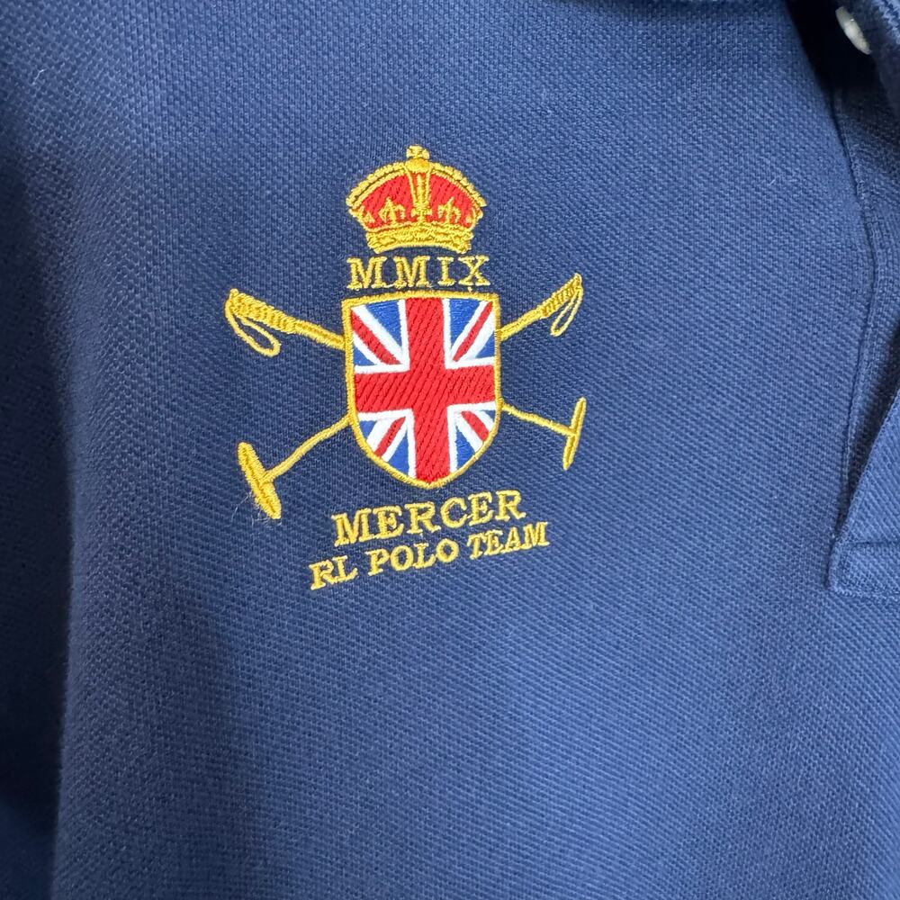 POLO by Ralph Lauren Rugby Big Pony Long Sleeve Polo Shirt Blue Men's M - Picture 5 of 8